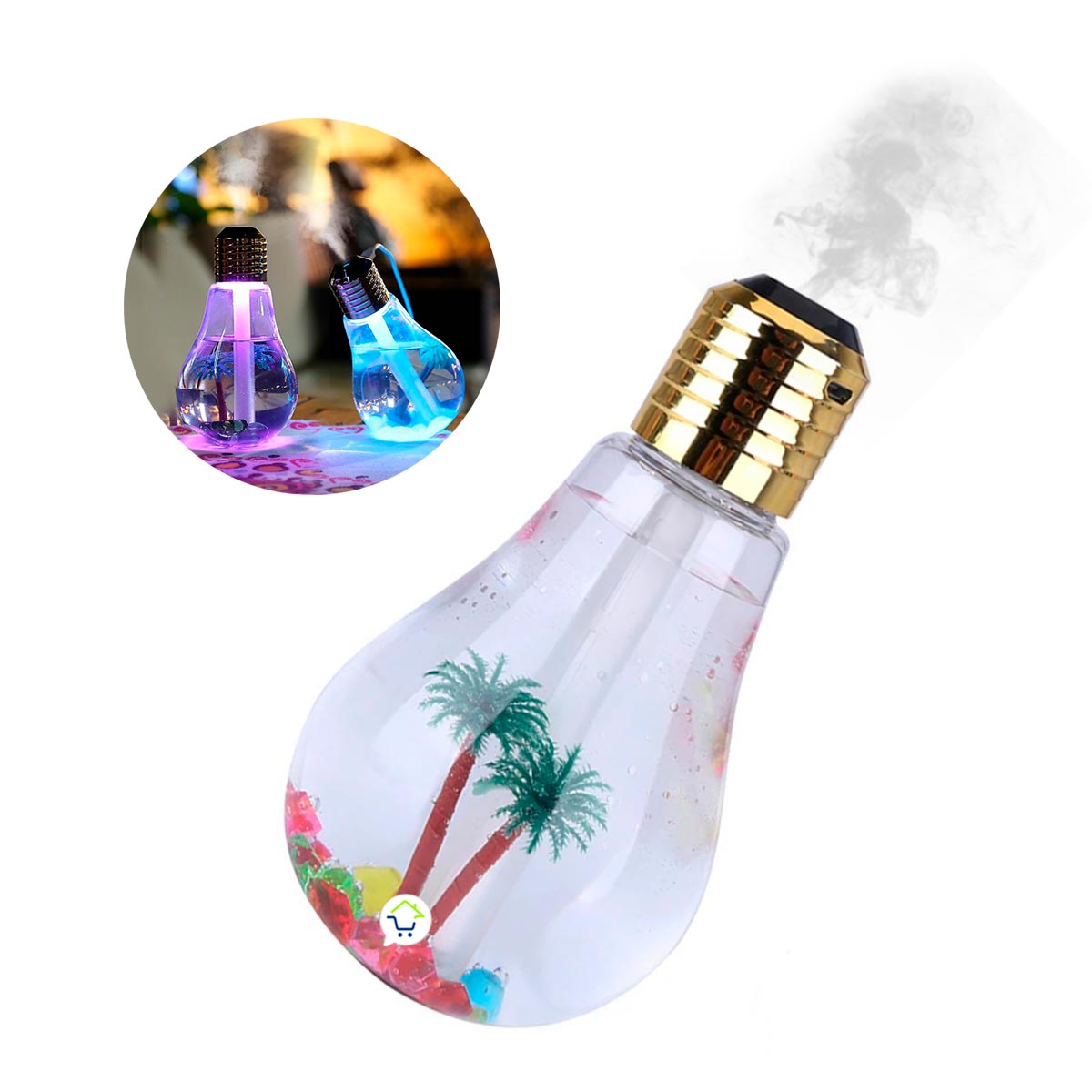 Miniatura 3 de Humidificador Lampara Bombillo RGB EO417